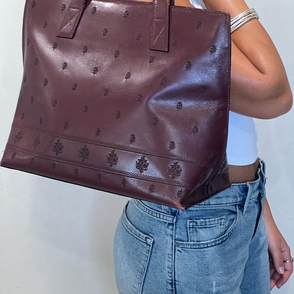 Adrienne vittadini burgundy large shoulder bag - Picture 2 of 3